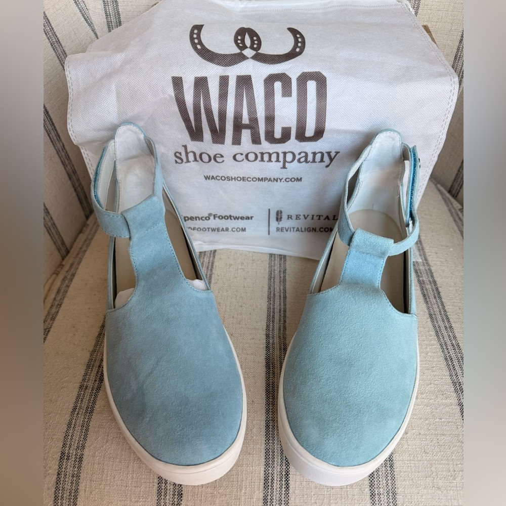 Light Blue Flats - Waco Shoe Co.